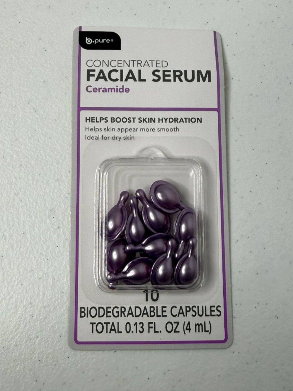 B.Pure Ceramide Facial Serum Capsules 10 Count Hydrating Skincare Clean Girl